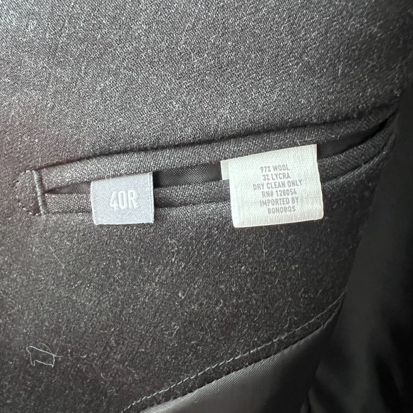 Bonobos Blazer Men 40R Black Standard Fit Stretch Wool Blend 2 Button Sport Coat - Picture 12 of 14
